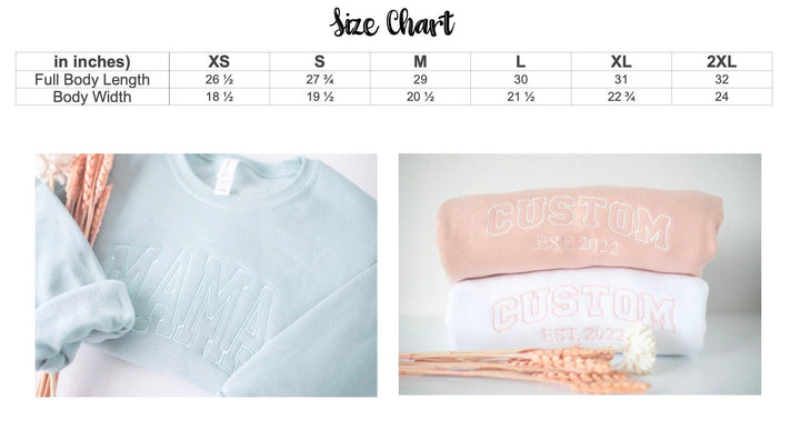 Custom Embroidered Sweatshirt, Embroidered Bella Canvas Crewneck, Personalized Gift, Personalized Sweatshirt, Crewneck Women CTC250C X