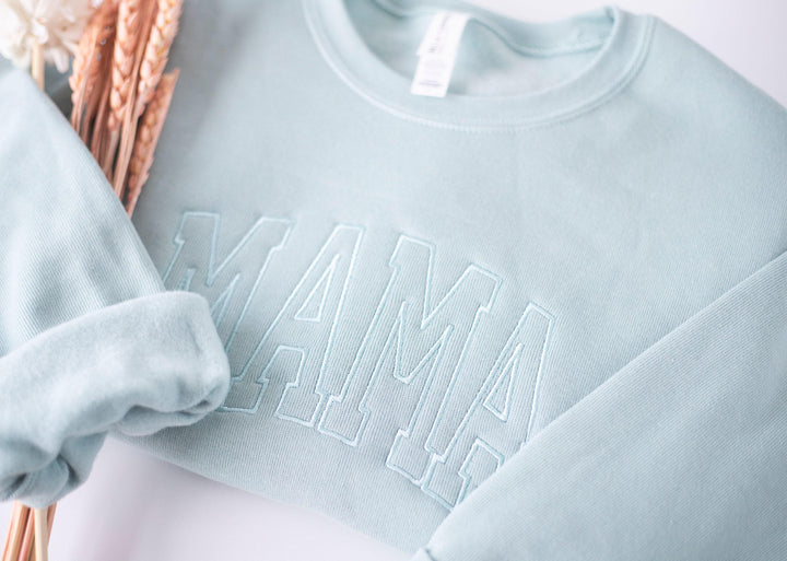 Embroidered Mama Sweatshirt, Embroidered Bella Canvas Crewneck, Personalized Gifts, Personalized Sweatshirt, Trendy Crewnecks Women MC250C X