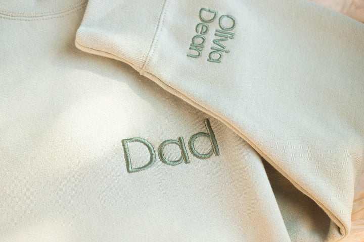 Embroidered Dad Crewneck, Personalized Father's Day Gifts, Custom Grandfather Gift, Embroidered Dad Sweatshirt, Gifts for Him, PRP97C X