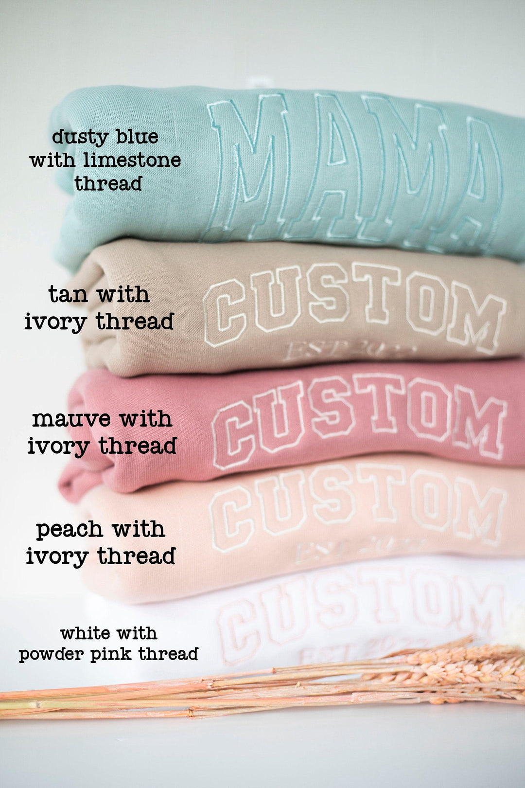 Custom Embroidered Sweatshirt, Embroidered Bella Canvas Crewneck, Personalized Gift, Personalized Sweatshirt, Crewneck Women CTC250C X