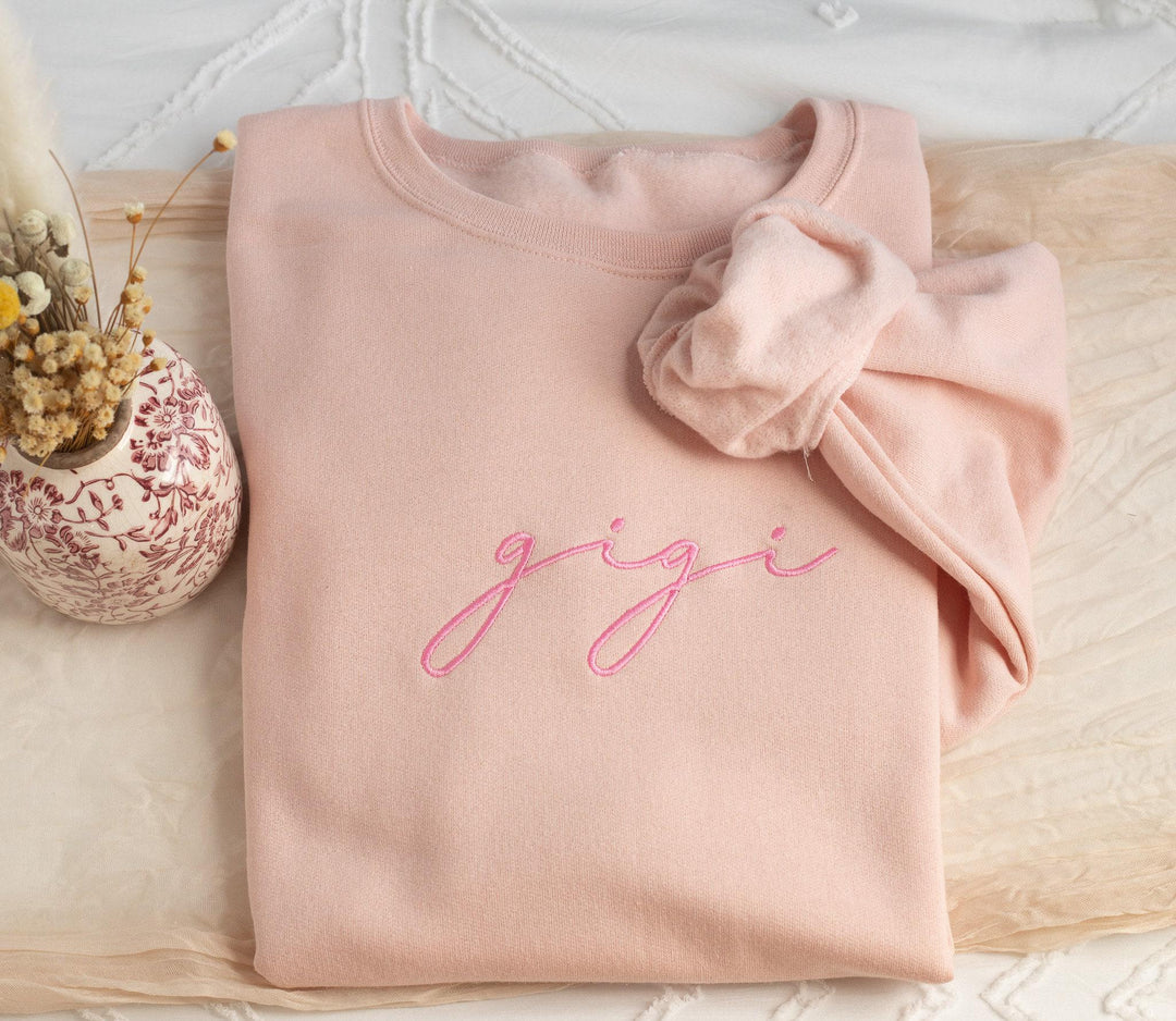 Custom Embroidered Mama Sweatshirt, Gifts for Mama Gigi Mimi Granny Grammy Meme Mema Memaw Mawmaw Mamaw Sweatshirt, MMC196C X