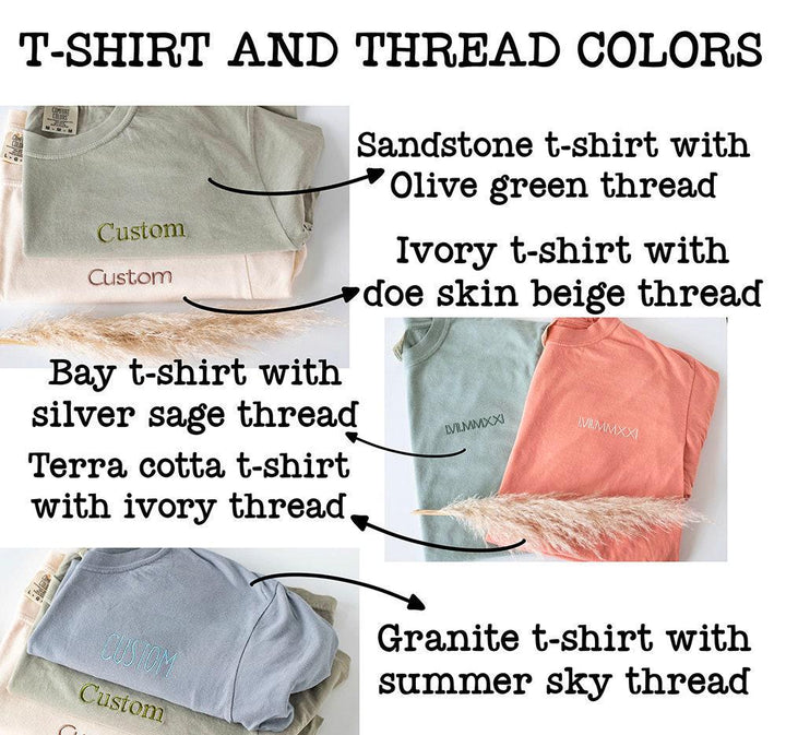 Custom Embroidered T Shirt, Custom Embroidered T shirt, Embroidered Tee, Custom Embroidered Tee, Embroidered T Shirt, ACP97C X