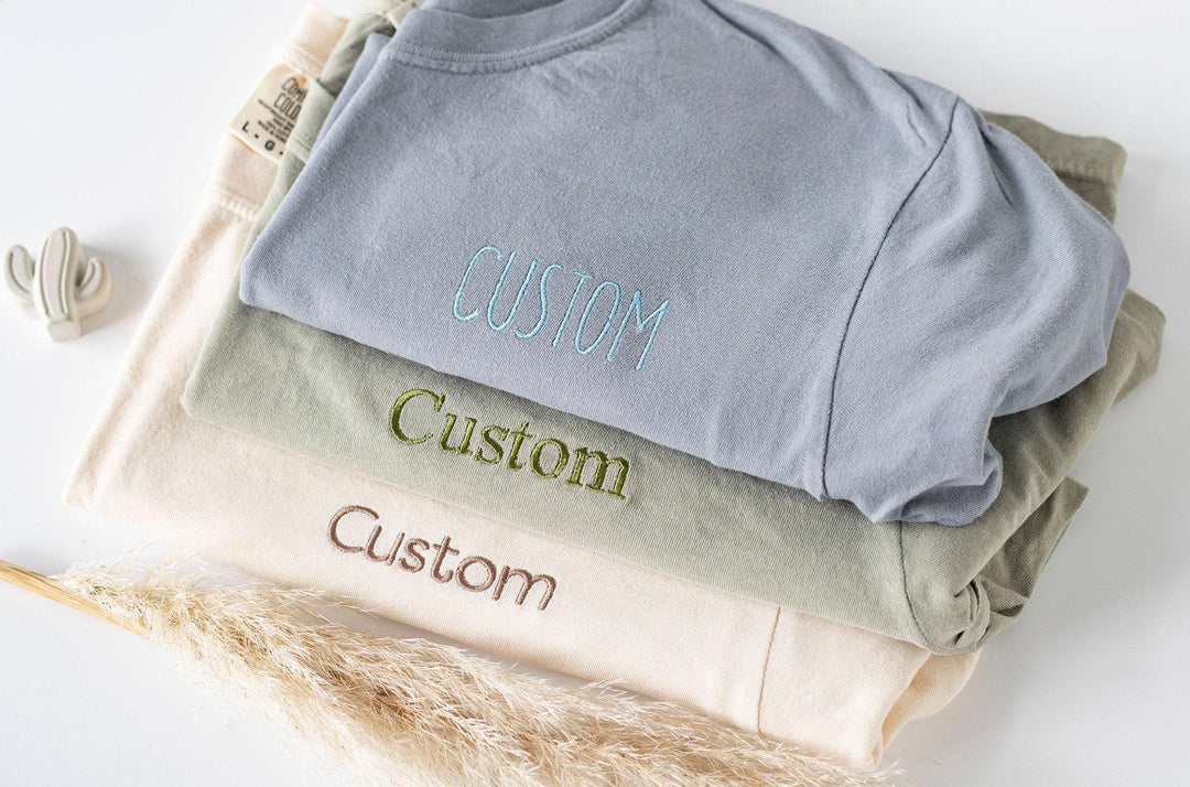 Custom Embroidered T Shirt, Custom Embroidered T shirt, Embroidered Tee, Custom Embroidered Tee, Embroidered T Shirt, ACP97C X