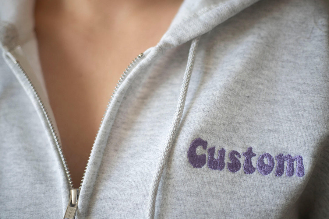 Custom Full Zip Hoodie, Custom Embroidered Full Zip Sweatshirt, Monogrammed Bridesmaid Gifts, Bridesmaid Zipper Sweatshirt ACP97C X