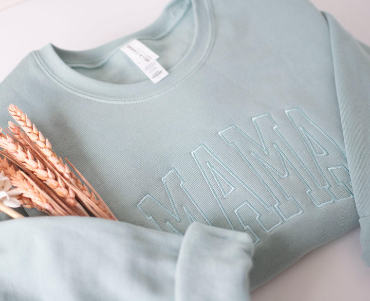 Embroidered Mama Sweatshirt, Embroidered Bella Canvas Crewneck, Personalized Gifts, Personalized Sweatshirt, Trendy Crewnecks Women MC250C X