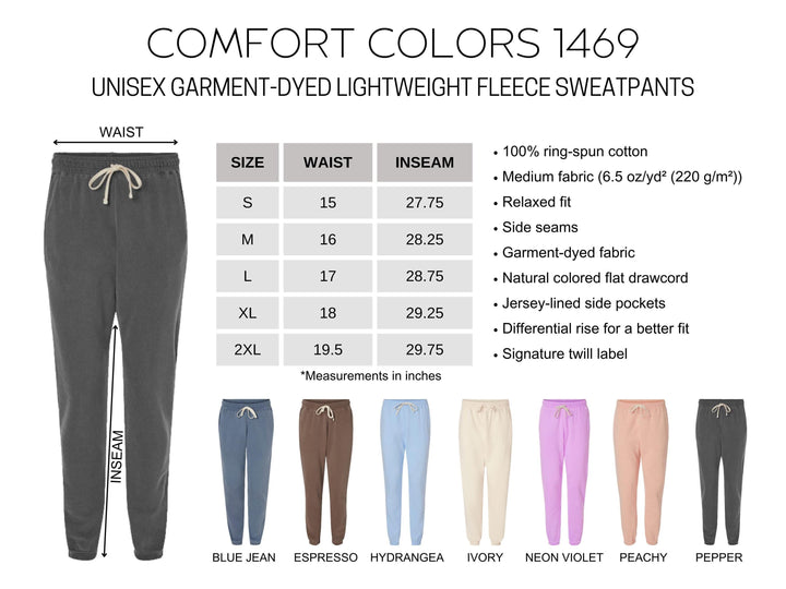 Embroidered Comfort Colors Sweatshirt and Jogger, Embroidered Custom Jogger Set, Sweatsuit for Women, Custom Embroidered Jogger CTC97C X