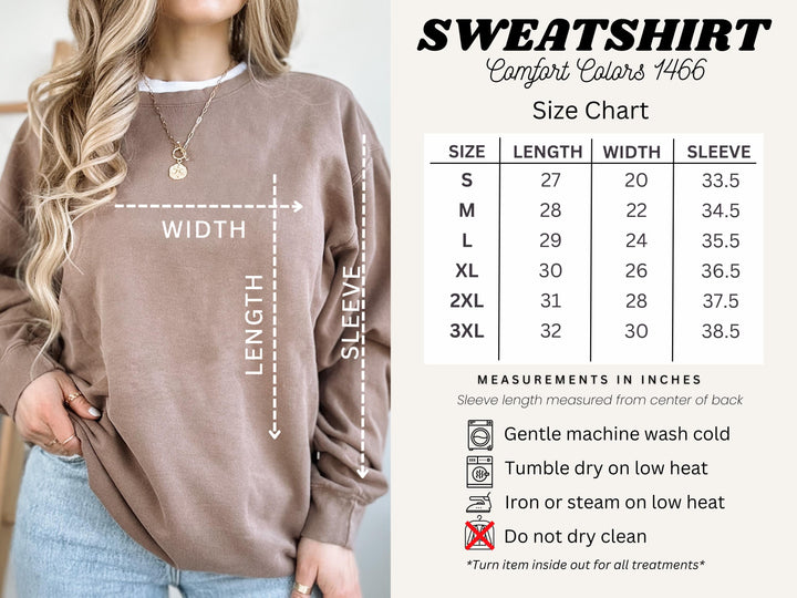 Embroidered Sardines Sweatshirt Comfort Colors® Fleece Crewneck, French Summer Sweatshirt, Garment-Dyed Vintage Sweatshirt, SAR-120-C