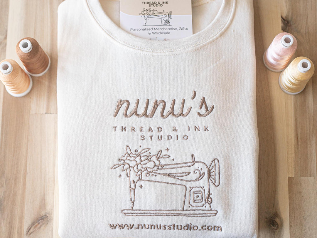 Custom Logo Embroidered Crewneck Sweatshirt, Business Logo Embroidered Sweatshirt, Business Logo Sweatshirt, Custom Logo Sweatshirt, Logo196