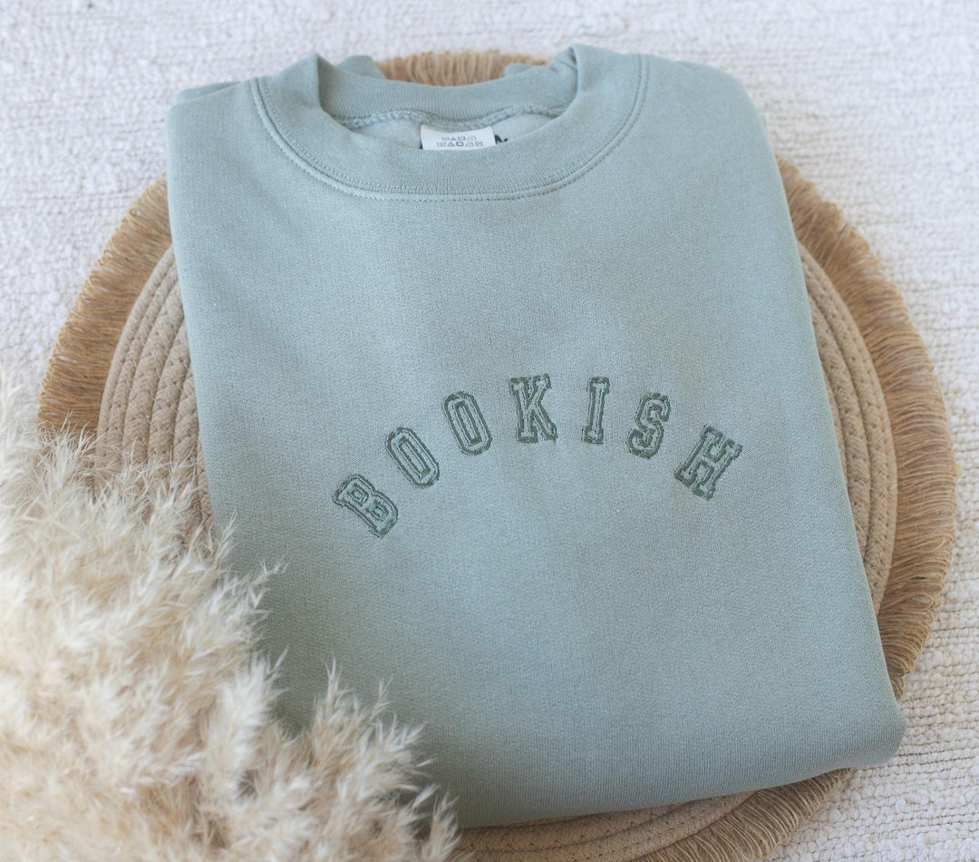 Embroidered Bookish Sweatshirt, Embroidered Book Lover Sweatshirt, Sweatshirts for Book Club, Book Gifts, Book Club, Sweatshirt, ZBO-C-196