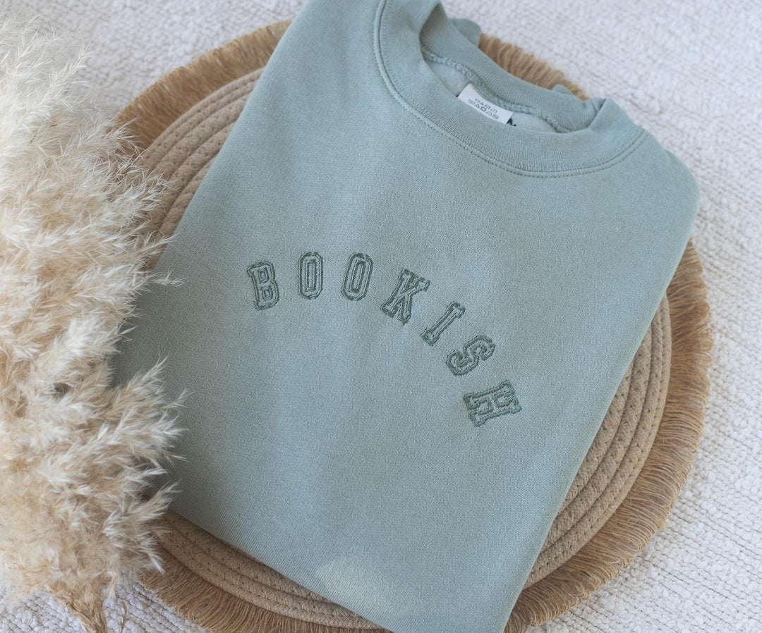 Embroidered Bookish Sweatshirt, Embroidered Book Lover Sweatshirt, Sweatshirts for Book Club, Book Gifts, Book Club, Sweatshirt, ZBO-C-196