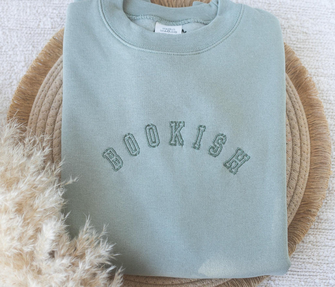 Embroidered Bookish Sweatshirt, Embroidered Book Lover Sweatshirt, Sweatshirts for Book Club, Book Gifts, Book Club, Sweatshirt, ZBO-C-196