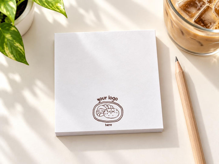Custom Logo Sticky Notes, Personalized Business Post-it Note Pad, Branded Office Stationery, 3 x 3, 50 Sheets
