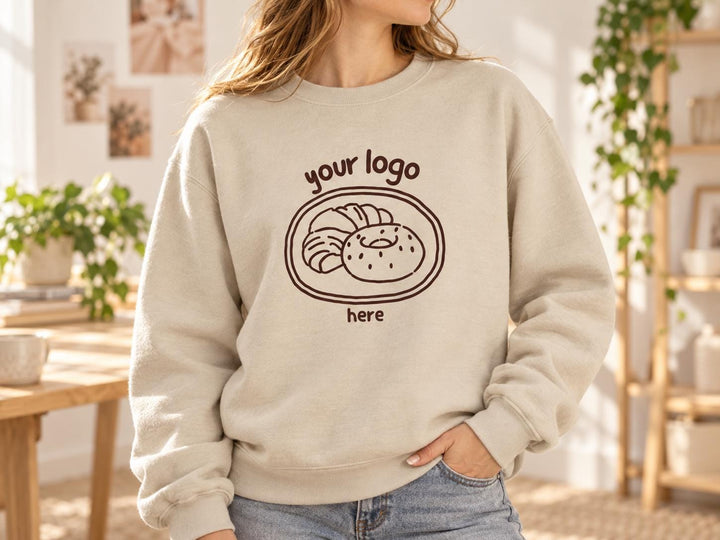 Custom Logo Sweatshirt, Personalized Business Crewneck, Your Logo Here, Unisex Company Team Pullover