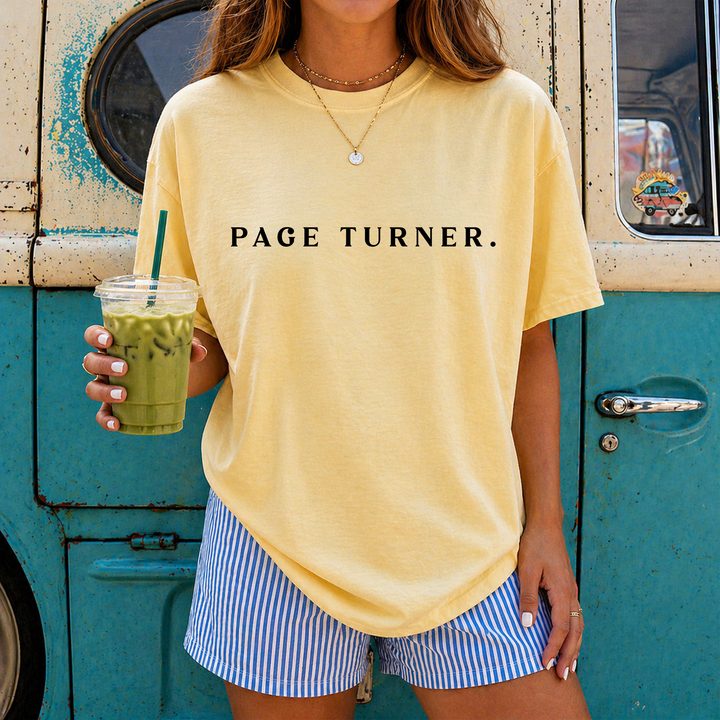 Page Turner T-shirt, 100% Cotton Comfort Colors Bookish Tee