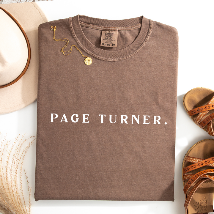 Page Turner T-shirt, 100% Cotton Comfort Colors Bookish Tee