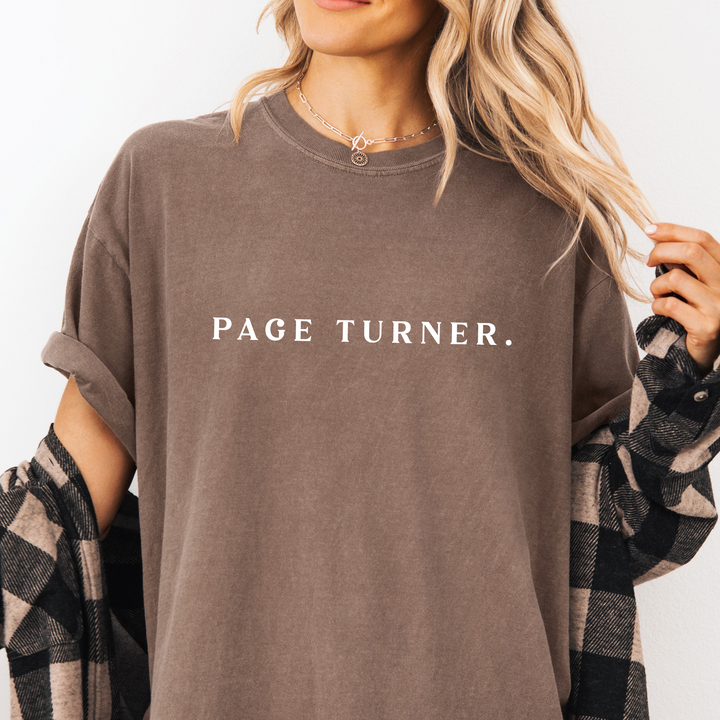 Page Turner T-shirt, 100% Cotton Comfort Colors Bookish Tee