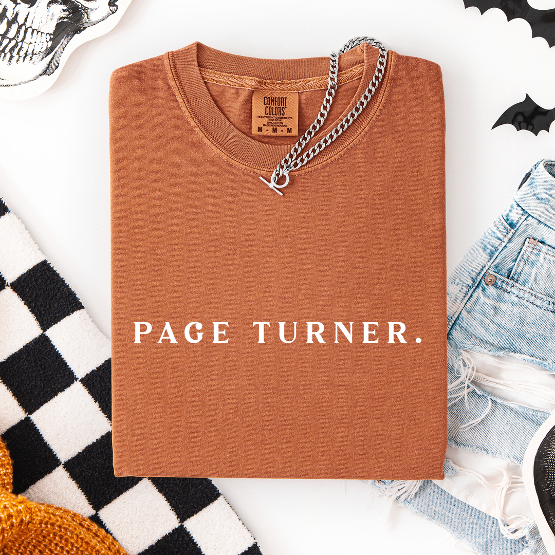 Page Turner T-shirt, 100% Cotton Comfort Colors Bookish Tee