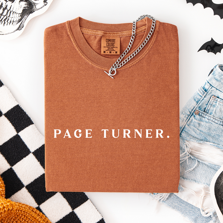 Page Turner T-shirt, 100% Cotton Comfort Colors Bookish Tee