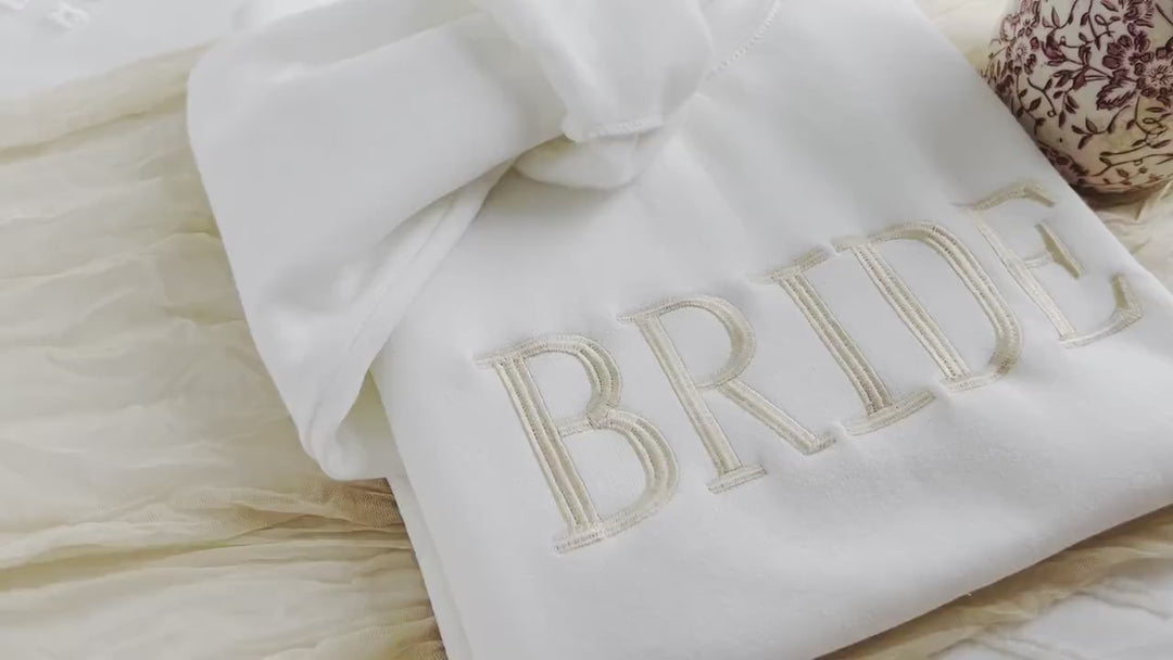 Embroidered Bride Sweatshirt, Bride Gifts, Bridal Shower Gift, Bride Be Gift, Future Mrs Gift, Bride Gift, Honeymoon Sweatshirt, BRID-C-250
