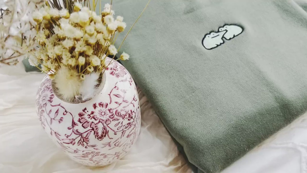 Embroidered Cute Frog Sweatshirt, Embroidered Frog Kisses Sweatshirt, Funny Frog Sweatshirt, Trendy Crewneck or Hoodie,  FRO-C-97