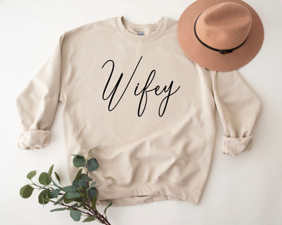 sand wifey sweatshirt crewneck for women