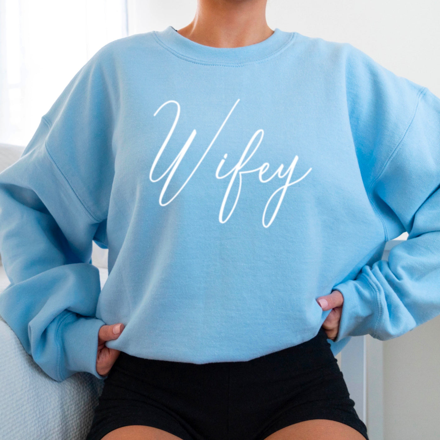 Carolina blue wifey sweatshirt