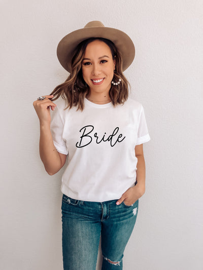 white bride t-shirt