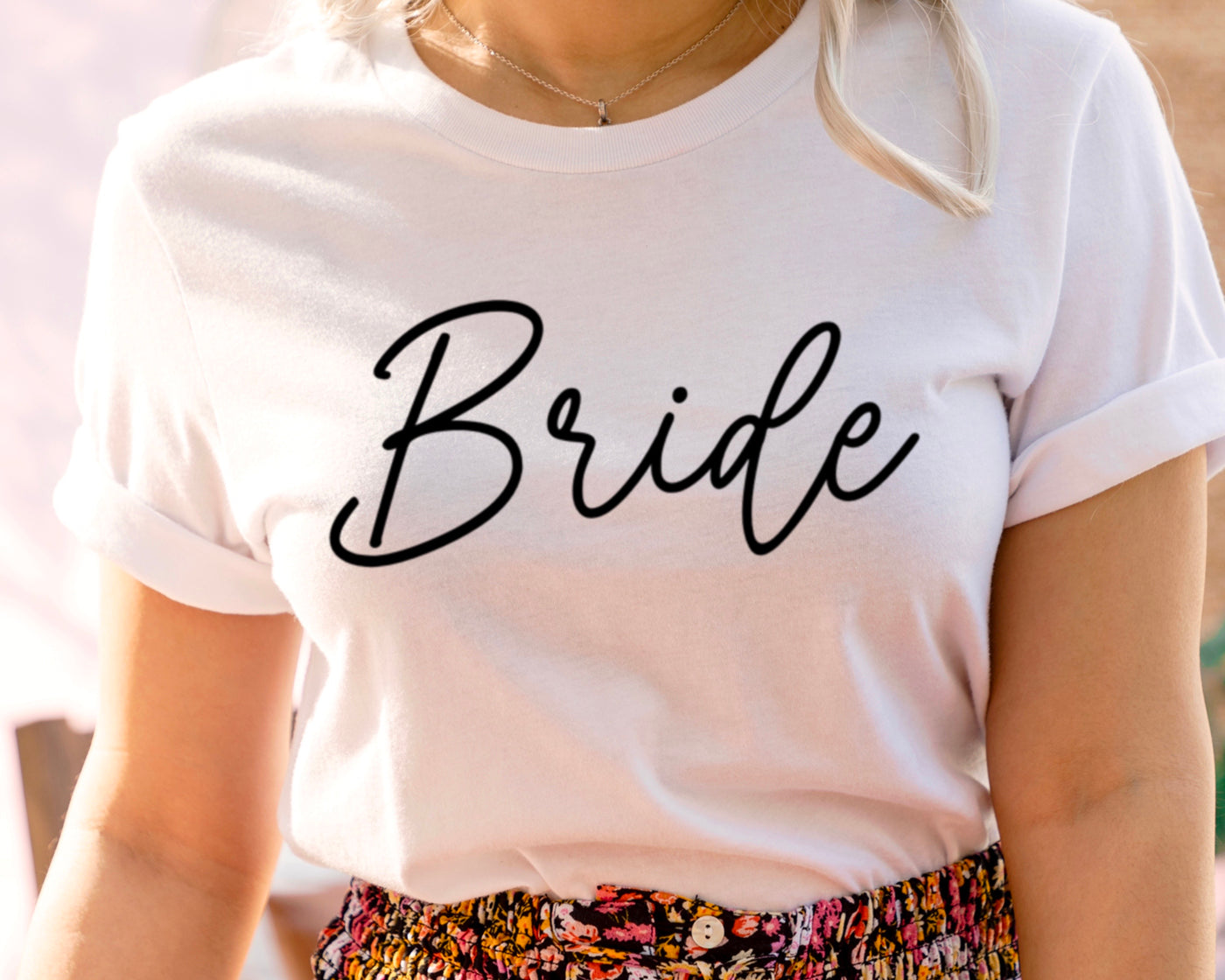 white bride shirt