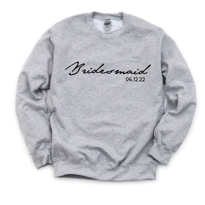 custom bridesmaid crewneck