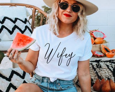 white wifey t-shirt