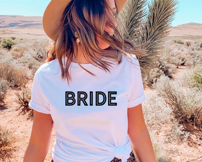 white bride t-shirt