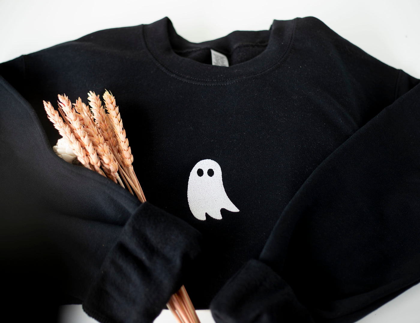 embroidered ghost sweatshirt