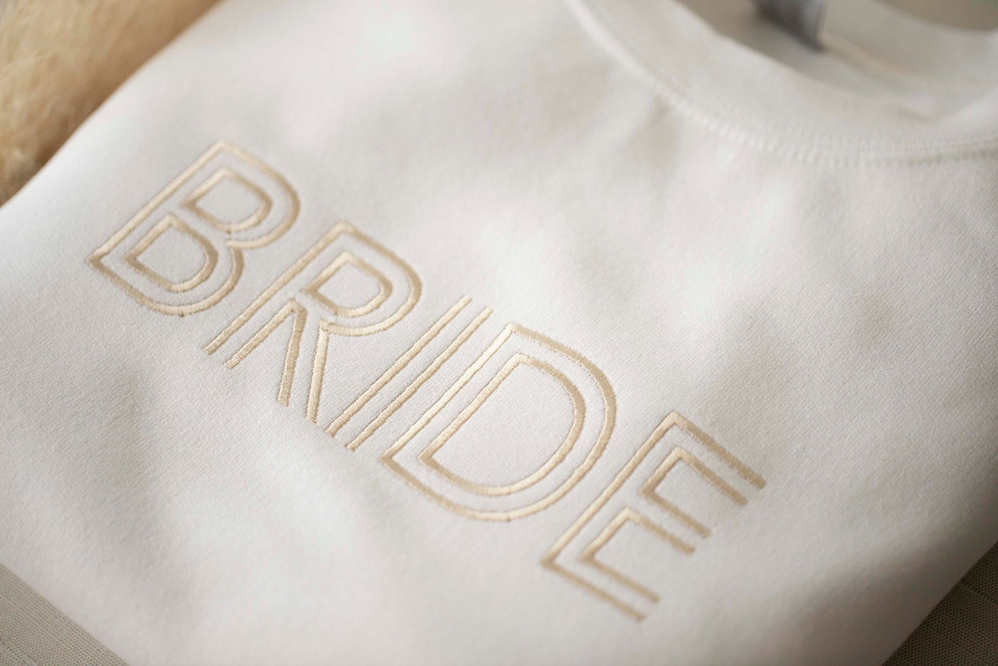 embroidered bride sweatshirt